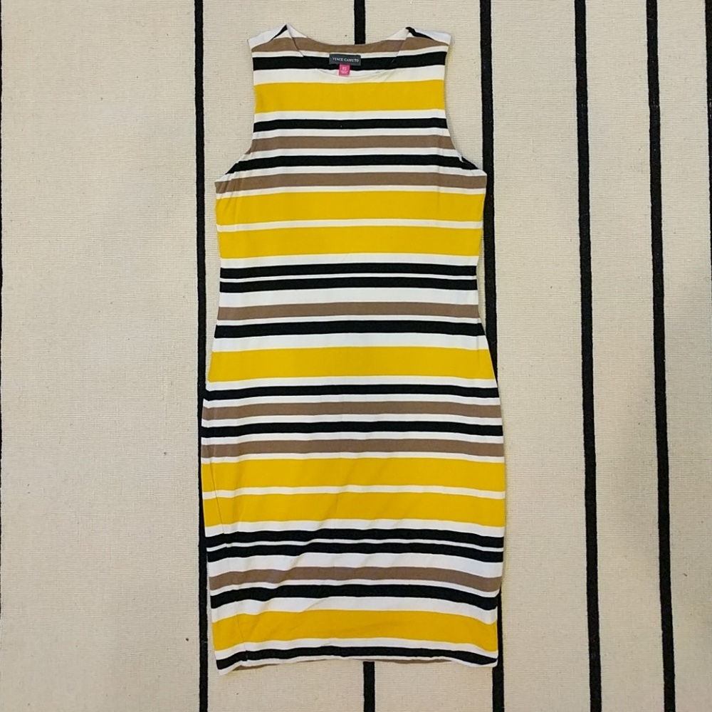Striped sleeveless jersey summer dress